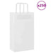 250 Paper Bags with Handles in White (21 x 11 x 36cm) - Little and Giant Explorers vidaXL