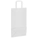 250 Paper Bags with Handles in White (21 x 11 x 36cm) - Little and Giant Explorers vidaXL