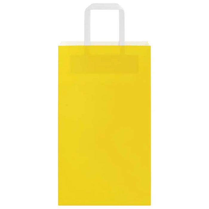 250 Paper Bags with Handles in Yellow (21 x 11 x 36cm) - Little and Giant Explorers vidaXL