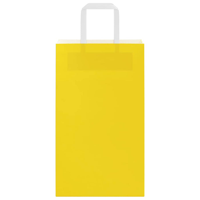 250 Paper Bags with Handles in Yellow (21 x 11 x 36cm) - Little and Giant Explorers vidaXL