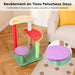 27 Inch Aesthetic Fruit-Shaped Cat Tree Multicolor | Lemon Watermelon Grape Design - Little and Giant Explorers Costway