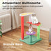 27 Inch Aesthetic Fruit-Shaped Cat Tree Multicolor | Lemon Watermelon Grape Design - Little and Giant Explorers Costway