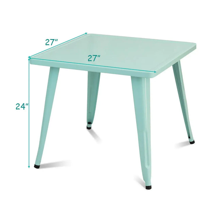 27-Inch Kids Steel Table – Blue | Durable, Safe and Modern Design COSTWAY - Little and Giant Explorers Costway