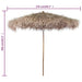 270cm tropical banana leaf garden parasol with bamboo pole, hand-woven roof, white background