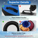 Comparison of snow tube handles and rubber tubes showing thick padded handles and natural rubber tube advantages