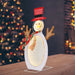 2D Snowman with Infinity Tunnel Lights | Warm White LEDs - Metal Frame COSTWAY - Little and Giant Explorers Costway