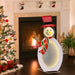 2D Snowman with Infinity Tunnel Lights | Warm White LEDs - Metal Frame COSTWAY - Little and Giant Explorers Costway