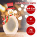 2D Snowman with Infinity Tunnel Lights | Warm White LEDs - Metal Frame COSTWAY - Little and Giant Explorers Costway