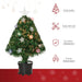 2ft Pre-Lit Artificial Christmas Tree | Fibre Optic and LED Lights - Baubles and Star Topper HOMCOM - Little and Giant Explorers HOMCOM