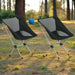 2x Folding Camping Chairs with Carry Bag 54x50x65 cm Aluminium - Little and Giant Explorers vidaXL