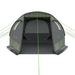 Green 3-4 person dome tent with two rooms and open entry, 2000mm water resistance