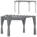3.6x3m Aluminium Pergola – Dark Grey | Retractable Canopy Garden Shelter - Curtains and Drainage Holes OUTSUNNY - Little and Giant Explorers Outsunny
