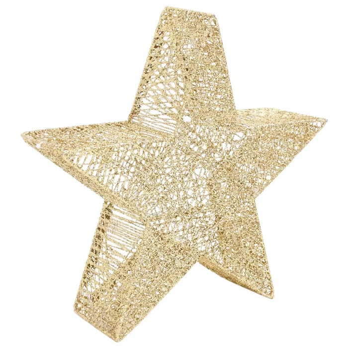 3 Christmas Decoration Stars in Gold Mesh and LEDs - Little and Giant Explorers vidaXL