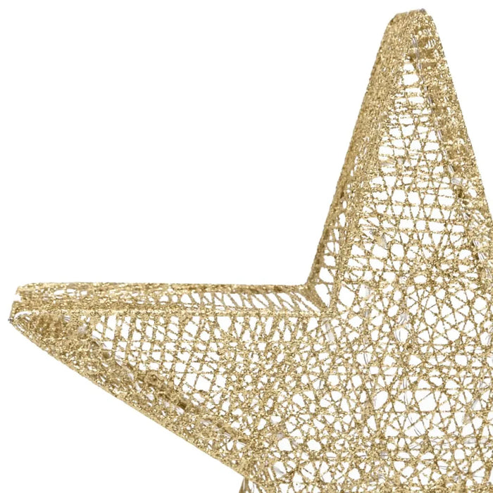 3 Christmas Decoration Stars in Gold Mesh and LEDs - Little and Giant Explorers vidaXL