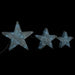 3 Christmas Decoration Stars in Silver Mesh and LEDs - Little and Giant Explorers vidaXL