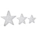 3 Christmas Decoration Stars in Silver Mesh and LEDs - Little and Giant Explorers vidaXL