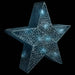 3 Christmas Decoration Stars in Silver Mesh and LEDs - Little and Giant Explorers vidaXL