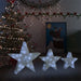 3 Christmas Decoration Stars in White Mesh and LEDs - Little and Giant Explorers vidaXL