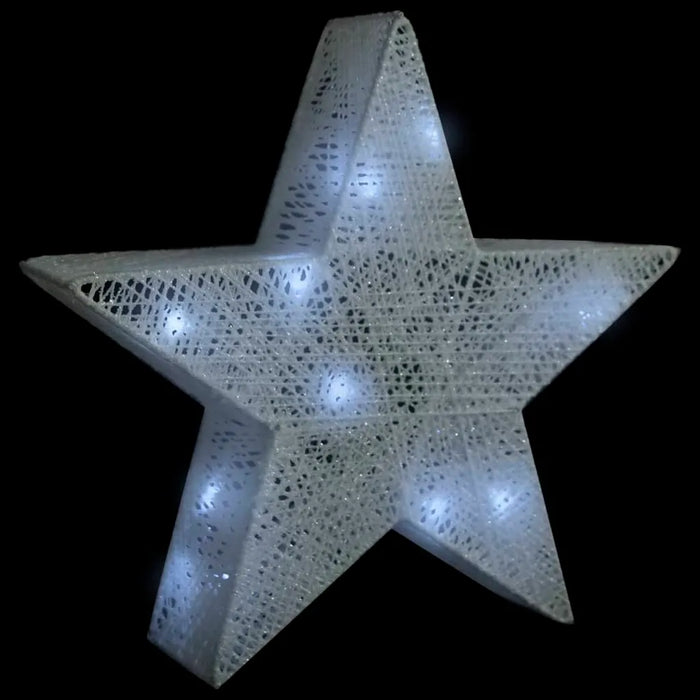 3 Christmas Decoration Stars in White Mesh and LEDs - Little and Giant Explorers vidaXL