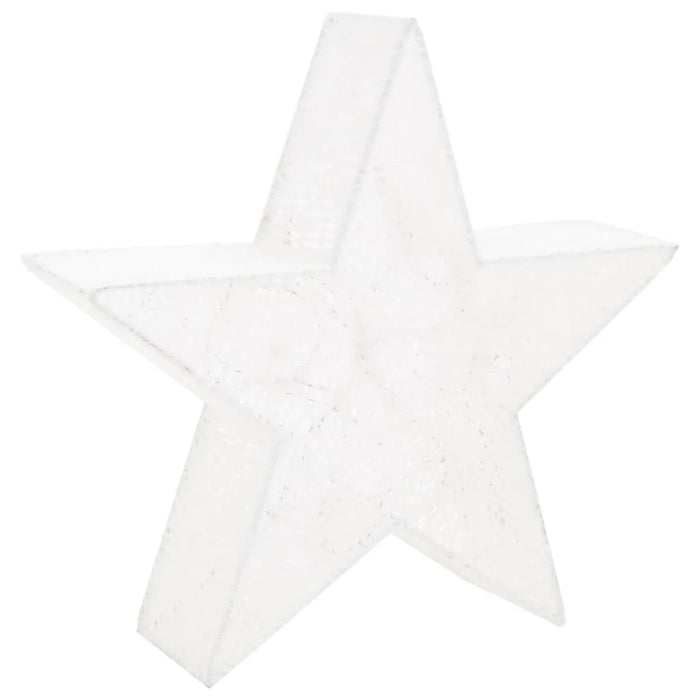 3 Christmas Decoration Stars in White Mesh and LEDs - Little and Giant Explorers vidaXL