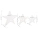 3 Christmas Decoration Stars in White Mesh and LEDs - Little and Giant Explorers vidaXL