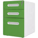 Filing Cabinet with Lock | Three-Drawer Steel Construction (Green Edition) - Little and Giant Explorers Vinsetto
