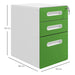 3 Drawer Steel Lockable Filing Cabinet in Green - Little and Giant Explorers Vinsetto