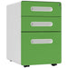 3 Drawer Steel Lockable Filing Cabinet in Green - Little and Giant Explorers Vinsetto