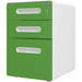 3 Drawer Steel Lockable Filing Cabinet in Green - Little and Giant Explorers Vinsetto