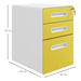 3 Drawer Steel Lockable Filing Cabinet in Yellow - Little and Giant Explorers Vinsetto