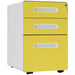 3 Drawer Steel Lockable Filing Cabinet in Yellow - Little and Giant Explorers Vinsetto