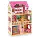 3-Floor Wooden Dollhouse - Little and Giant Explorers Costway