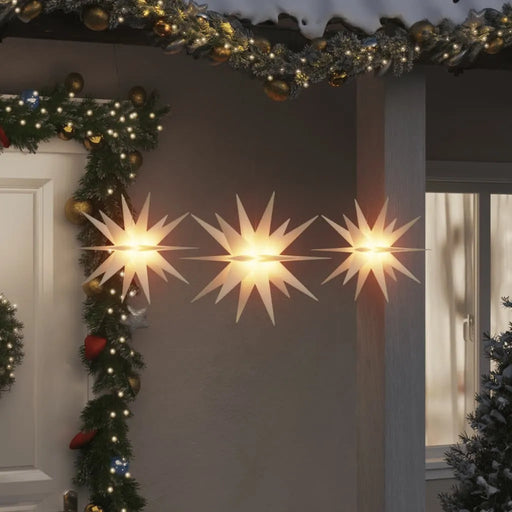 3 Foldable Christmas Lights with LEDs in White - Little and Giant Explorers vidaXL