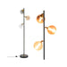Modern floor lamp with multiple bulbs on a white background
