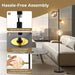 Floor lamp assembly guide with living room background