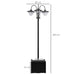 3-Head Solar Lamp Post – Black Outdoor Garden Light | Planter Base OUTSUNNY - Little and Giant Explorers Outsunny