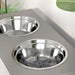 3 Height Adjustable Raised Dog Bowls with Slow Feeder Mat - Little and Giant Explorers PawHut