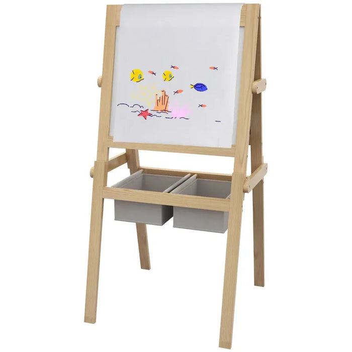 3 in 1 Art Easel for Toddlers with Paper Roll - Little and Giant Explorers AIYAPLAY