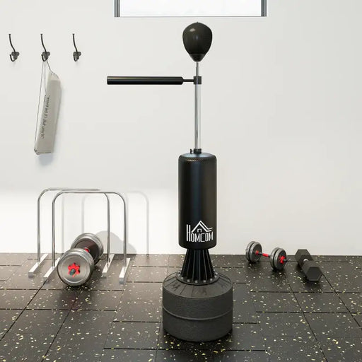 3-in-1 Boxing Training Centre – Black | Freestanding Punch Bag - Speed Ball and Gloves HOMCOM - Little and Giant Explorers HOMCOM