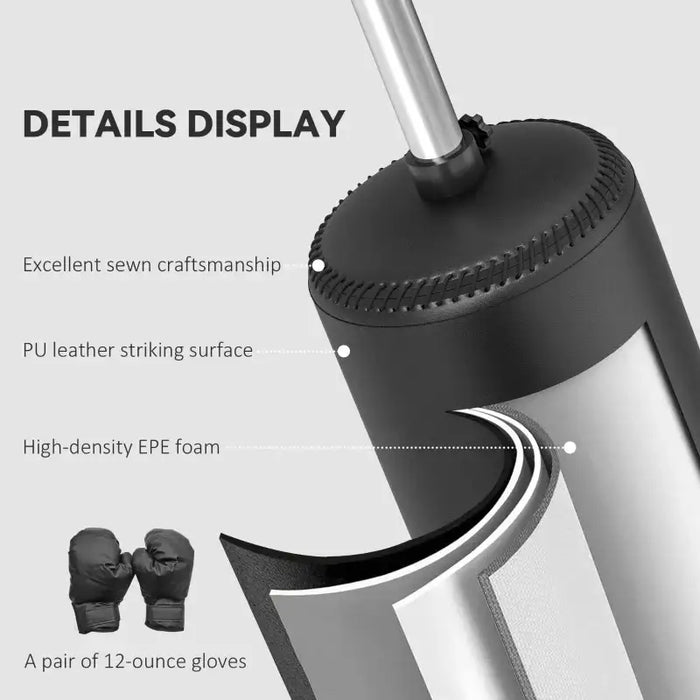 3-in-1 Boxing Training Centre – Black | Freestanding Punch Bag - Speed Ball and Gloves HOMCOM - Little and Giant Explorers HOMCOM