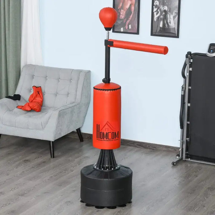 3-in-1 Boxing Training Centre – Red | Freestanding Punch Bag - Speed Ball and Gloves HOMCOM - Little and Giant Explorers HOMCOM
