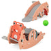 3-in-1 Convertible Rocking Horse, Slide and Basketball Hoop – Pink Toddler Playset | COSTWAY - Little and Giant Explorers Costway