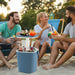 3-in-1 Cooler Cocktail Table - Blue | Outdoor Ice Bucket Table with Lift-Top Lid COSTWAY - Little and Giant Explorers Costway