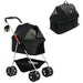 3-in-1 Pet Pram with Detachable Carrier for Mini Dog/Cats in Black - Little and Giant Explorers PawHut
