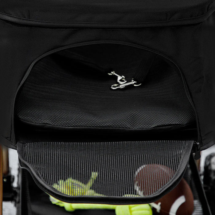 3-in-1 Pet Pram with Detachable Carrier for Mini Dog/Cats in Black - Little and Giant Explorers PawHut