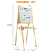 3-in-1 Double-Sided Design Kids Art Easel | Adjustable Height, Blackboard and Whiteboard COSTWAY - Little and Giant Explorers Costway
