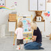 3-in-1 Double-Sided Design Kids Art Easel | Adjustable Height, Blackboard and Whiteboard COSTWAY - Little and Giant Explorers Costway