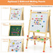 3-in-1 Double-Sided Design Kids Art Easel | Adjustable Height, Blackboard and Whiteboard COSTWAY - Little and Giant Explorers Costway