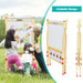 3-in-1 Double-Sided Design Kids Art Easel | Adjustable Height, Blackboard and Whiteboard COSTWAY - Little and Giant Explorers Costway