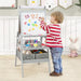 Kids Art Easel Grey | 3-in-1 with Fabric Storage Bins - Little and Giant Explorers Costway